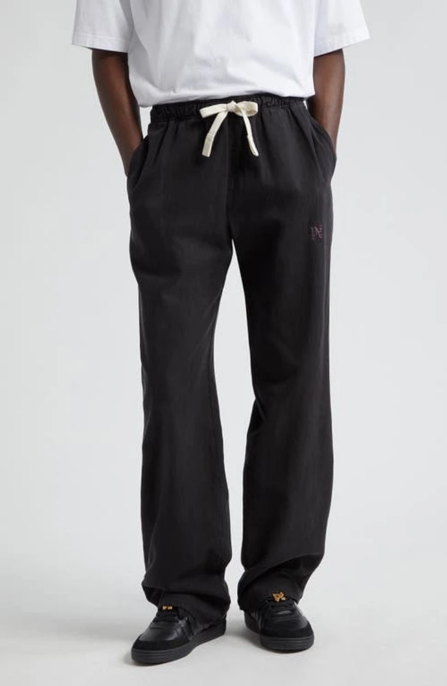 Palm Angels Monogram Travel Pants Black Off White at Nordstrom, Us