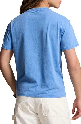 Polo Ralph Lauren Cotton & Linen Pocket T-Shirt Riviera Blue at Nordstrom,