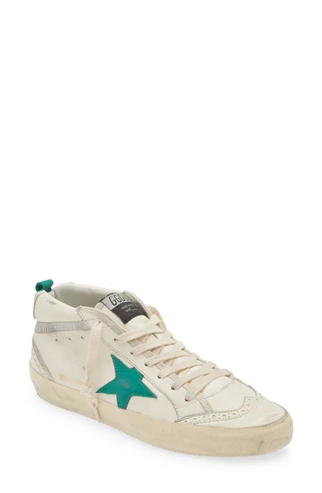 Golden Goose Midstar Sneaker White/Green at Nordstrom,