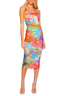 Susana Monaco Splatter Print Midi Tube Dress at Nordstrom,