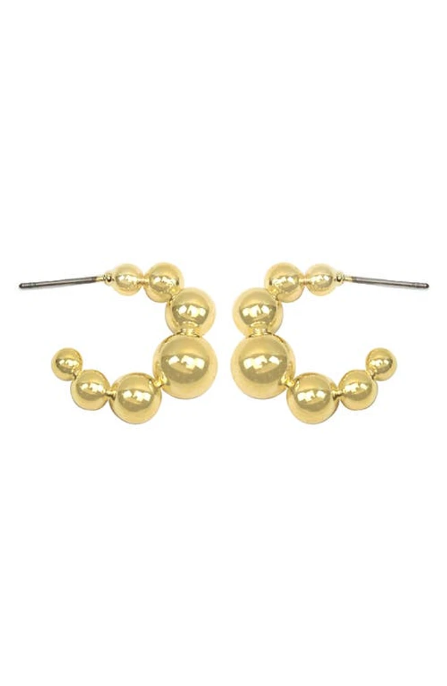 Panacea Beaded Hoop Earrings in Gold at Nordstrom