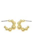 Panacea Beaded Hoop Earrings in Gold at Nordstrom