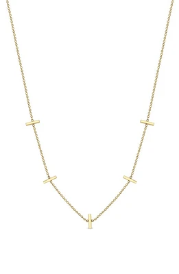 Zoë Chicco 14K Yellow Gold Bar Station Necklace at Nordstrom, Size 18