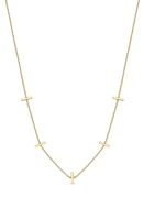 Zoë Chicco 14K Yellow Gold Bar Station Necklace at Nordstrom, Size 18