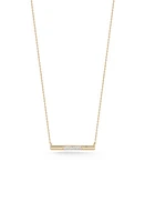 Dana Rebecca Designs Micro Dome Pavé Diamond Bar Necklace in Yellow Gold at Nordstrom, Size 18