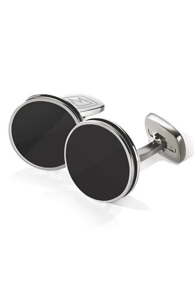 M-Clip Stainless Steel Cuff Links in Stainless Steel/Black at Nordstrom