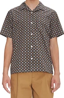 A. P.C. Lloyd Geometric Medallion Print Camp Shirt at Nordstrom,