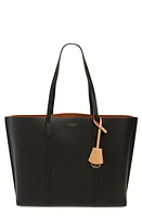 Tory Burch Perry Triple Compartment Leather Tote in Black at Nordstrom