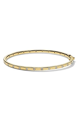 Ippolita Stardust Diamond Thin Hinge Bangle in Yellow Gold/Diamond at Nordstrom, Size 2