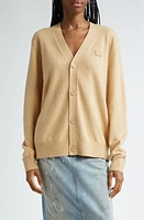 Acne Studios Keve Face Patch Wool Cardigan at Nordstrom,