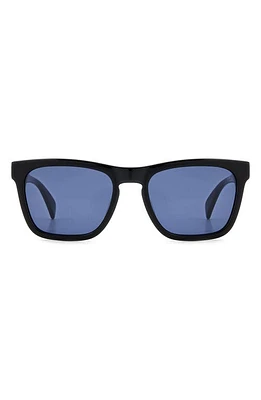 rag & bone 54mm Rectangular Sunglasses in Black/Blue at Nordstrom