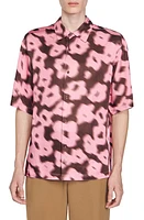 sandro Floral Oversize Button-Up Shirt at Nordstrom,