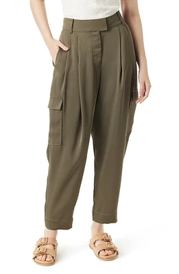 Sam Edelman Laila Pleated Tapered Cargo Pants Kalamata at Nordstrom,