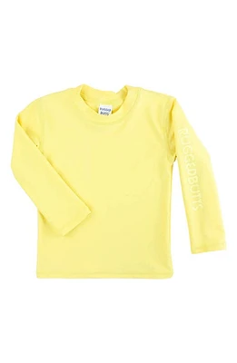 RuggedButts Kids' Long Sleeve Rashguard in Yellow at Nordstrom, Size 7