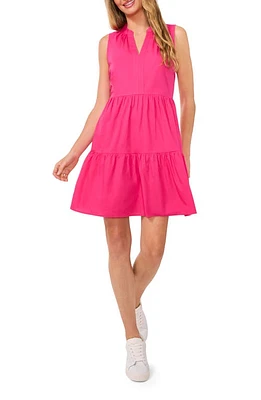 CeCe Sleeveless Tiered Dress Bright Rose Pink at Nordstrom,