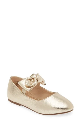 Nordstrom Kids' Clover Mary Jane Flat Gold Metallic at Nordstrom, M