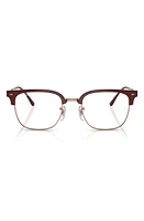 Ray-Ban New Clubmaster 51mm Square Optical Glasses in Bordeaux at Nordstrom