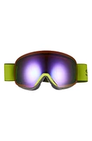 Smith Skyline 157mm ChromaPop Snow Goggles in Algae Olive /Chromapop Violet at Nordstrom