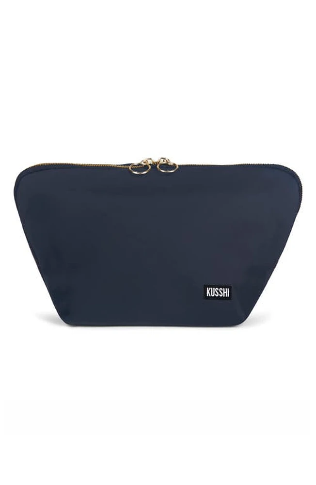 KUSSHI Vacationer Makeup Bag in Classic Navy/Pink at Nordstrom