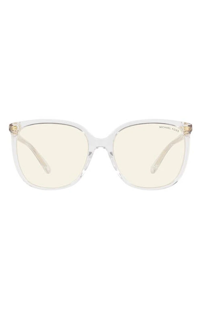 Michael Kors 54mm Round Sunglasses in Clear at Nordstrom