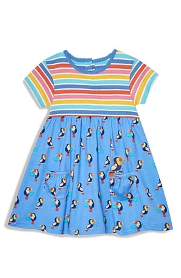 JOJO MAMAN BEBE Toucan Pet Pocket Dress Blue at Nordstrom,