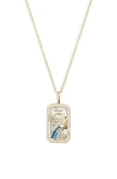 Melinda Maria Zodiac Pendant Necklace in Gold-Aquarius at Nordstrom