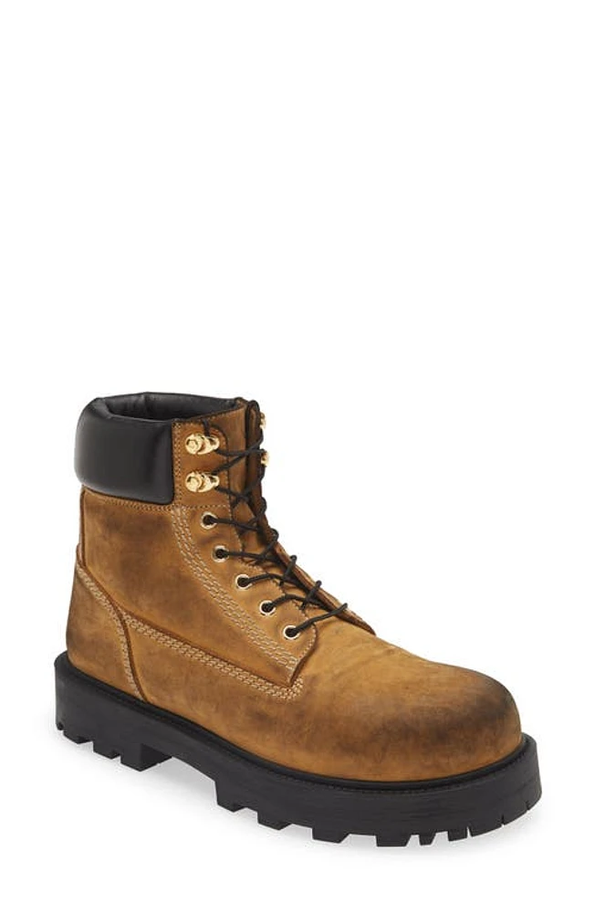 Givenchy Show Lug Sole Boot Beige/Black at Nordstrom,