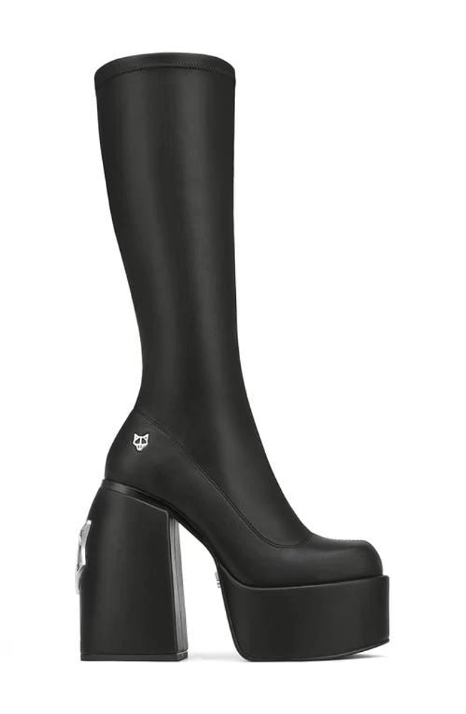 NAKED WOLFE Spice Platform Tall Boot Black Stretch at Nordstrom,