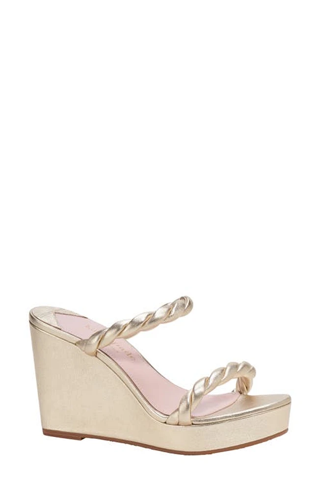 Kate Spade New York nina wedge sandal Pale Gold at Nordstrom,