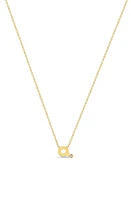 Zoë Chicco Diamond Initial Pendant Necklace in Yellow Gold-Q at Nordstrom, Size 16