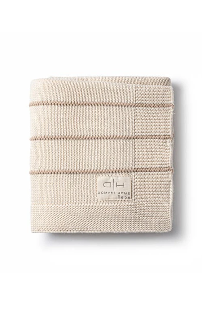 Domani Home Bande Baby Blanket in Linen at Nordstrom