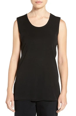 Ming Wang Long Knit Tank in Black at Nordstrom, Size Small