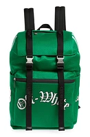 Off-White Outdoor Hike Baseball Logo Mesh Backpack in Green White at Nordstrom