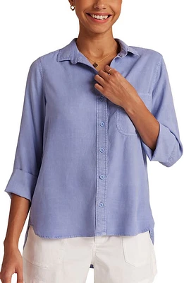 Bella Dahl Shirttail Button-Up Shirt Peri Blue at Nordstrom,