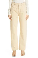 TOTEME Twisted Seam Straight Leg Jeans Washed Beige at Nordstrom, X 32