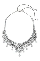 Nadri Cubic Zirconia Collar Necklace in Rhodium at Nordstrom