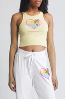 BOYS LIE Boardwalk Heart Graphic Tank Top Yellow at Nordstrom,