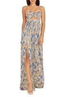 Dress the Population Angelique Floral Cutout Metallic Strapless Maxi Multi at Nordstrom,