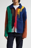 The Elder Statesman Acid Cotton Crochet Jacket S24 Multi at Nordstrom,