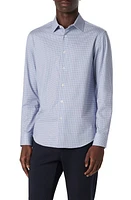 Bugatchi James OoohCotton Microprint Button-Up Shirt Azure at Nordstrom,