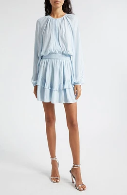 Ramy Brook Ramona Long Sleeve Minidress Crystal Blue at Nordstrom,