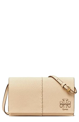 Tory Burch McGraw Leather Wallet Crossbody in Brie at Nordstrom