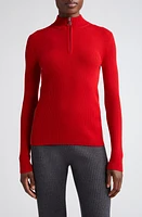 Moncler Turtleneck Virgin Wool Quarter Zip Sweater at Nordstrom,