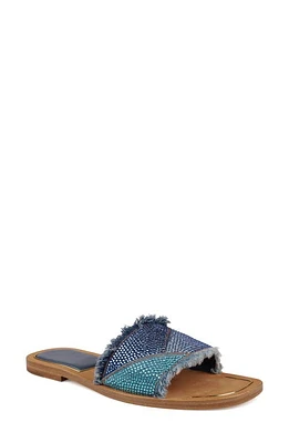 ZIGI Tamy Rhinestone Slide Sandal Denim at Nordstrom,