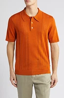 NN07 Thor Short Sleeve Wool Blend Polo Sweater at Nordstrom,