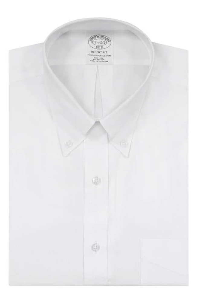 Brooks Brothers Non-Iron Regent Fit Dress Shirt Solid Whte at Nordstrom,