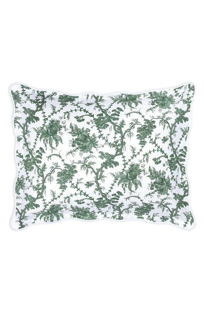 Matouk San Cristobal Toile Cotton Pillow Sham in Green at Nordstrom