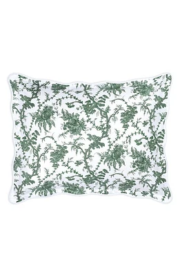 Matouk San Cristobal Toile Cotton Pillow Sham in Green at Nordstrom