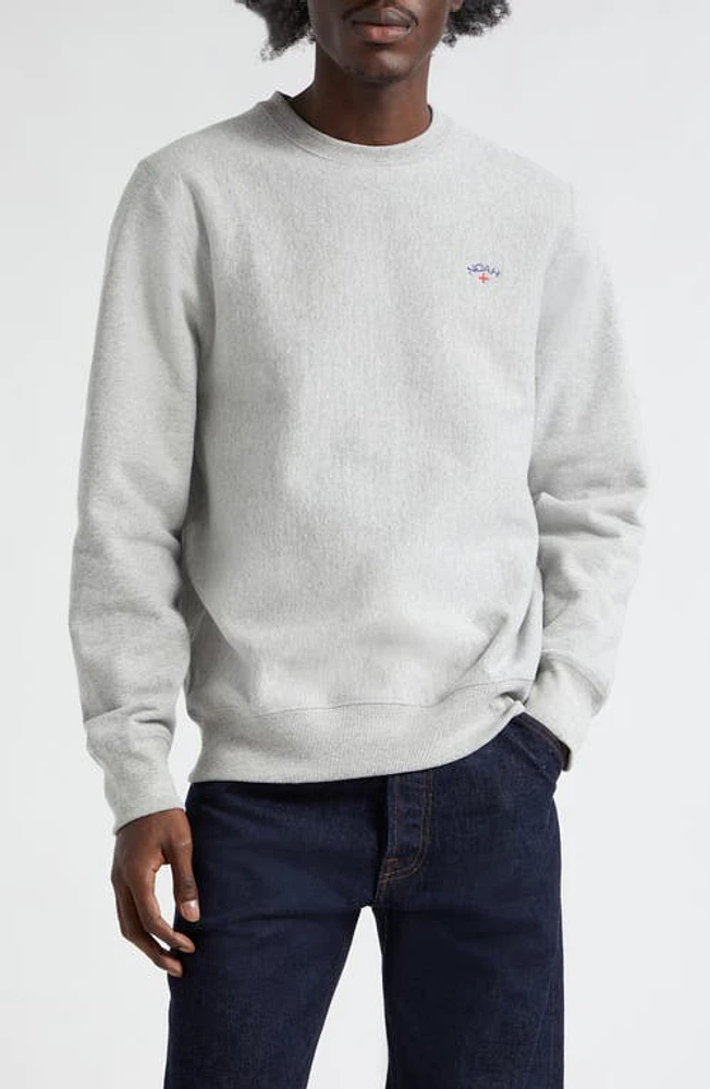 Noah Classic Cotton Crewneck Sweatshirt Heather Grey at Nordstrom,