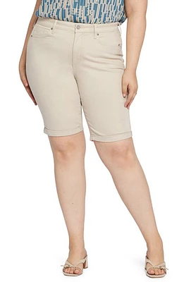 NYDJ Briella Roll Cuff Denim Bermuda Shorts Feather at Nordstrom,